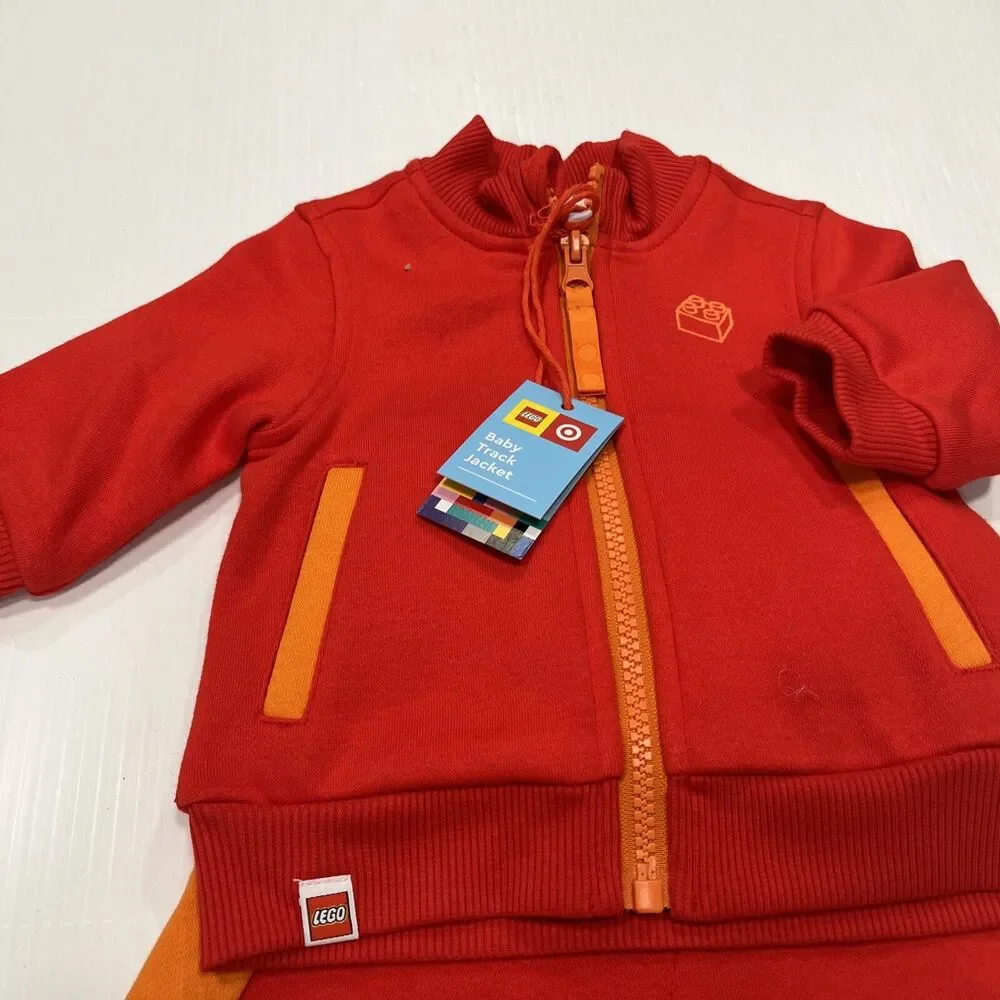 LEGO Sweatshirt Collection x Target Kids Track Zip-up Jacket & Pants Red 0-3M